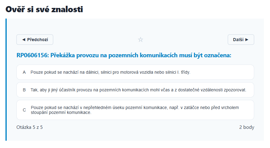 Testová otázka 3